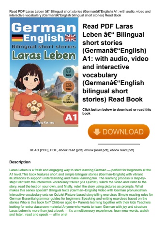 read pdf laras leben ã¢â€â“ bilingual short stories (germanã¢â€â“english) a1 with audio  video and i