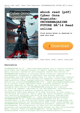 ebook read [pdf] cyber onna bugeisha unikeemagazine future nã‚âº14 read online