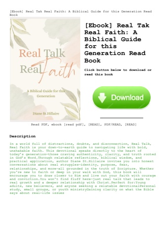 [ebook] real tak real faith a biblical guide for this generation read book