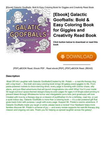 [ebook] galactic goofballs bold & easy coloring book for giggles and creativity read book