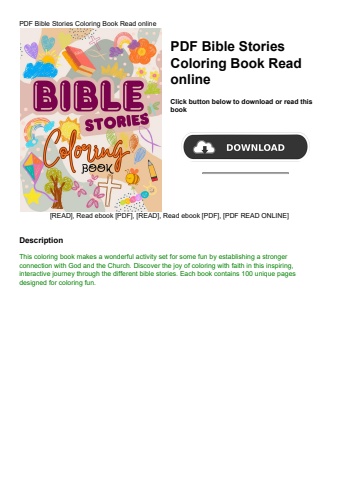 pdf bible stories coloring book read online