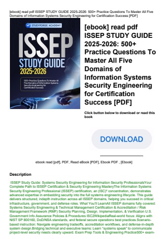 [ebook] read pdf issep study guide 2025-2026 500+ practice questions to master all five domains of i