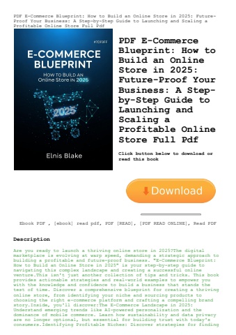 pdf e-commerce blueprint how to build an online store in 2025 future-proof your business a step-by-s