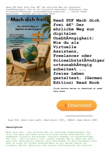 read pdf mach dich frei ã¢â€â“ der ehrliche weg zur digitalen unabhãƒâ¤ngigkeit wie du als virtuelle