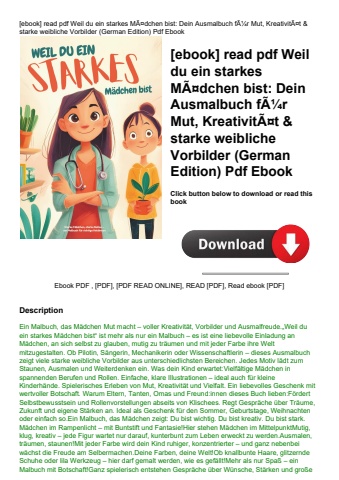 [ebook] read pdf weil du ein starkes mãƒâ¤dchen bist dein ausmalbuch fãƒâ¼r mut  kreativitãƒâ¤t & st