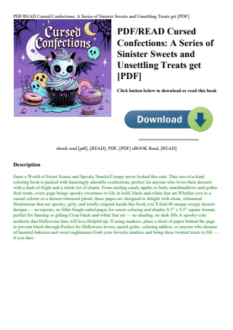 pdfread cursed confections a series of sinister sweets and unsettling treats get [pdf]