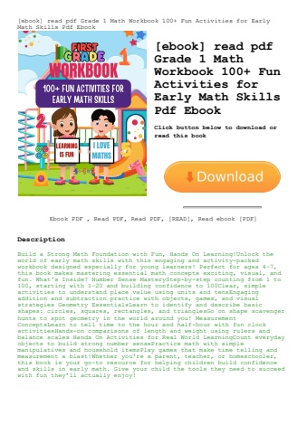 [ebook] read pdf grade 1 math workbook 100+ fun activities for early math skills pdf ebook