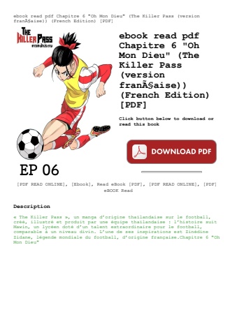 ebook read pdf chapitre 6 oh mon dieu (the killer pass (version franãƒâ§aise)) (french edition) [pdf