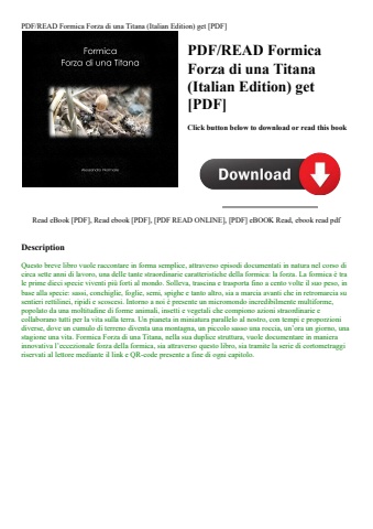 pdfread formica forza di una titana (italian edition) get [pdf]