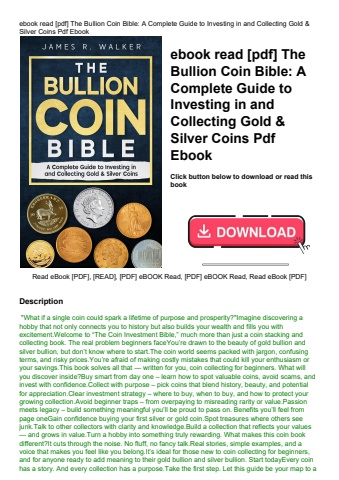 ebook read [pdf] the bullion coin bible a complete guide to investing in and collecting gold & silve