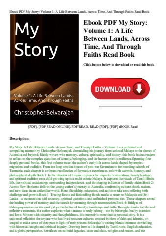 ebook pdf  my story volume 1 a life between lands  across time  and through faiths read book