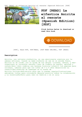 pdf [read] la elfantica anirita al rescate (spanish edition) [pdf]