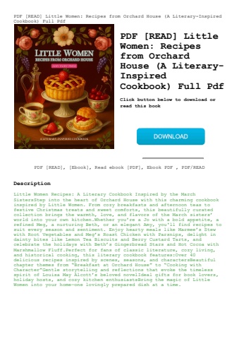 pdf [read] little women recipes from orchard house (a literary-inspired cookbook) full pdf