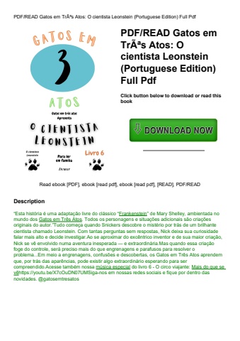 pdfread gatos em trãƒâªs atos o cientista leonstein (portuguese edition) full pdf