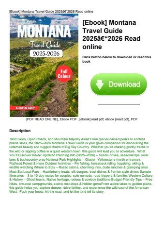 [ebook] montana travel guide 2025ã¢â€â“2026 read online