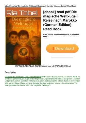 [ebook] read pdf die magische weltkugel reise nach marokko (german edition) read book