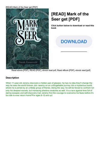 [read] mark of the seer get [pdf]