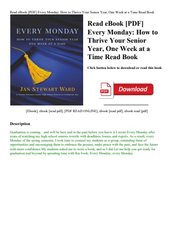 read ebook [pdf] every monday how to thrive your senior year  one week at a time read book