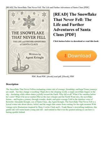 [read] the snowflake that never fell the life and further adventures of santa claus [pdf]