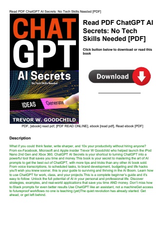 read pdf chatgpt ai secrets no tech skills needed [pdf]