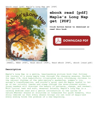 ebook read [pdf] maple's long nap get [pdf]