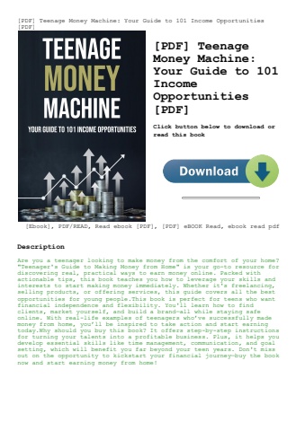 [pdf] teenage money machine your guide to 101 income opportunities [pdf]