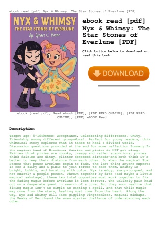 ebook read [pdf] nyx & whimsy the star stones of everlune [pdf]