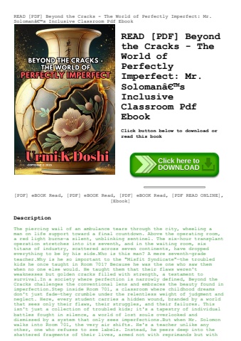 read [pdf] beyond the cracks - the world of perfectly imperfect mr