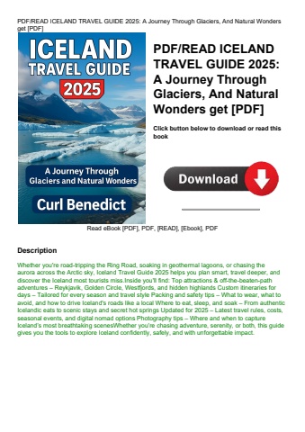 pdfread iceland travel guide 2025 a journey through glaciers  and natural wonders get [pdf]