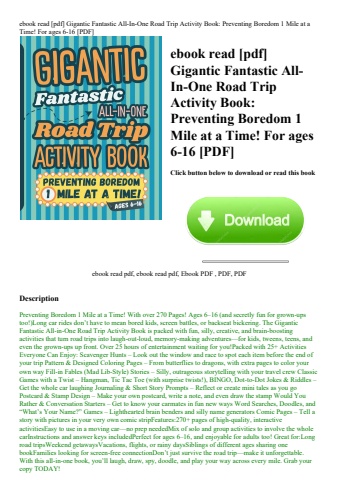 ebook read [pdf] gigantic fantastic all-in-one road trip activity book preventing boredom 1 mile at