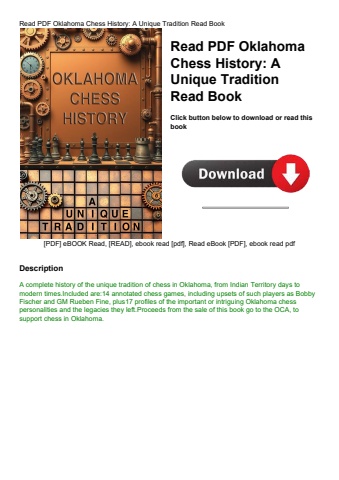 read pdf oklahoma chess history a unique tradition read book