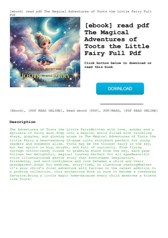 [ebook] read pdf the magical adventures of toots the little fairy full pdf