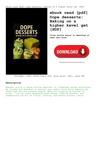 ebook read [pdf] dope desserts baking on a higher kevel get [pdf]