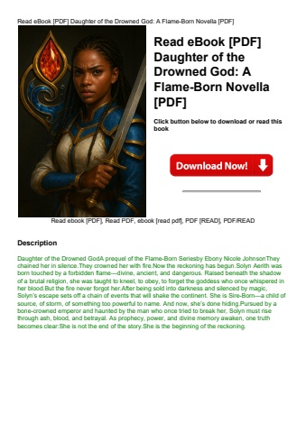 read ebook [pdf] daughter of the drowned god a flame-born novella [pdf]
