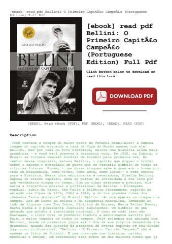 [ebook] read pdf bellini o primeiro capitãƒâ£o campeãƒâ£o (portuguese edition) full pdf