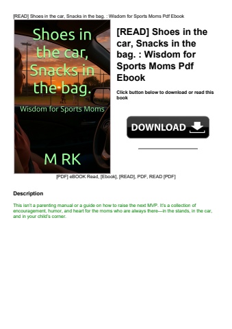 [read] shoes in the car  snacks in the bag