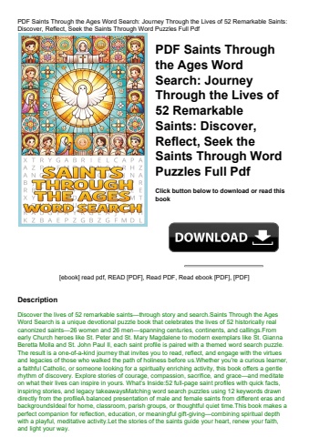 pdf saints through the ages word search journey through the lives of 52 remarkable saints discover