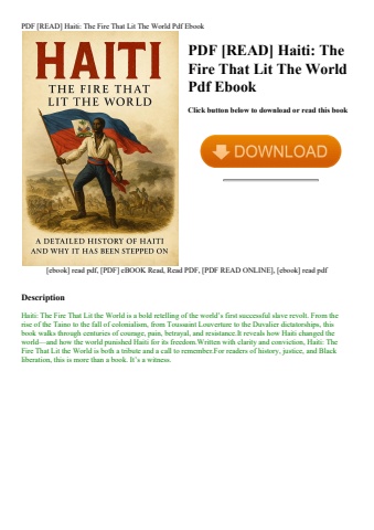 pdf [read] haiti the fire that lit the world pdf ebook