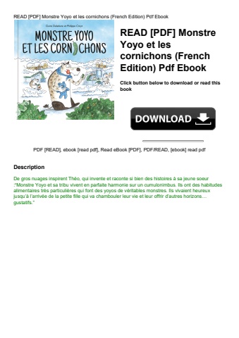 read [pdf] monstre yoyo et les cornichons (french edition) pdf ebook
