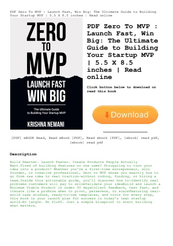 pdf zero to mvp  launch fast  win big the ultimate guide to building your startup mvp  5