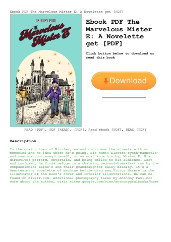 ebook pdf  the marvelous mister e a novelette get [pdf]