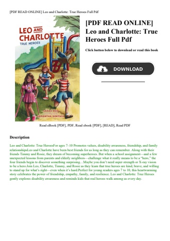 [pdf read online] leo and charlotte true heroes full pdf
