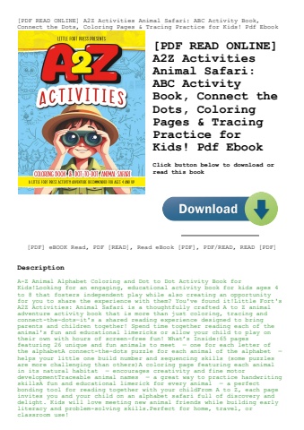 [pdf read online] a2z activities animal safari abc activity book  connect the dots  coloring pages &