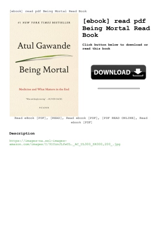 [ebook] read pdf being mortal read book