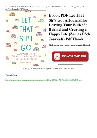 ebook pdf  let that sht go a journal for leaving your bullsht behind and creating a happy life (zen