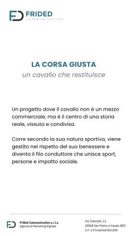 progetto LA CORSA GIUSTA