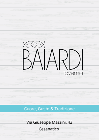 Menu BAIARDI taverna