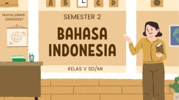 Presentasi Pendidikan Bahasa Indonesia Membaca Pantun Cokelat Putih Ilustratif