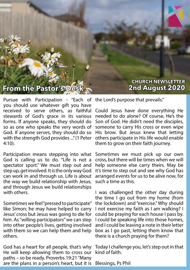 Cranbourne Newsletter 2nd August 2020