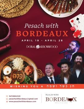Bordeaux Pesach Schedule 2019 